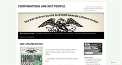 Desktop Screenshot of corporationsarenotpeople.com